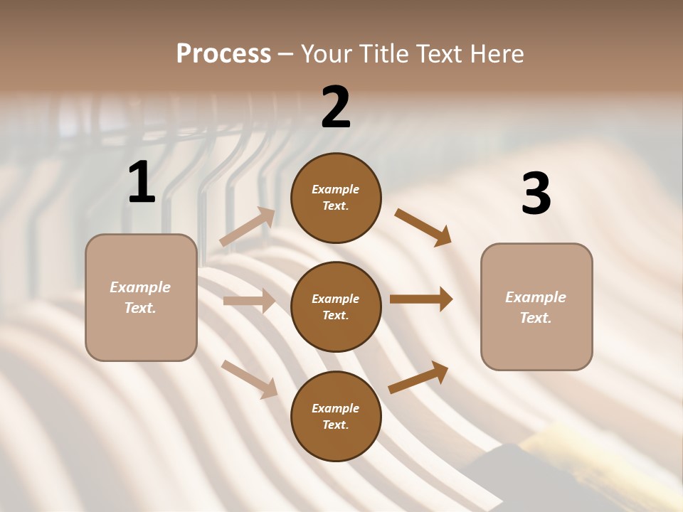 Clothes Hangers With Shirts In A Store Ready To Sell. Fashion Shopping Store Concept PowerPoint Template