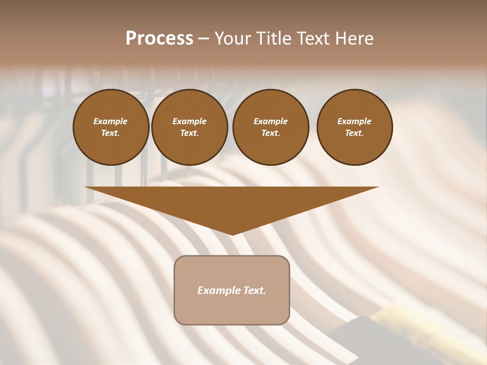 Clothes Hangers With Shirts In A Store Ready To Sell. Fashion Shopping Store Concept PowerPoint Template
