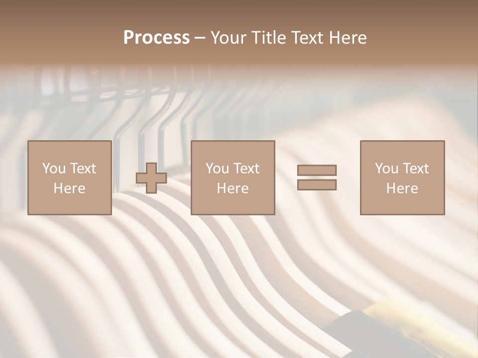 Clothes Hangers With Shirts In A Store Ready To Sell. Fashion Shopping Store Concept PowerPoint Template