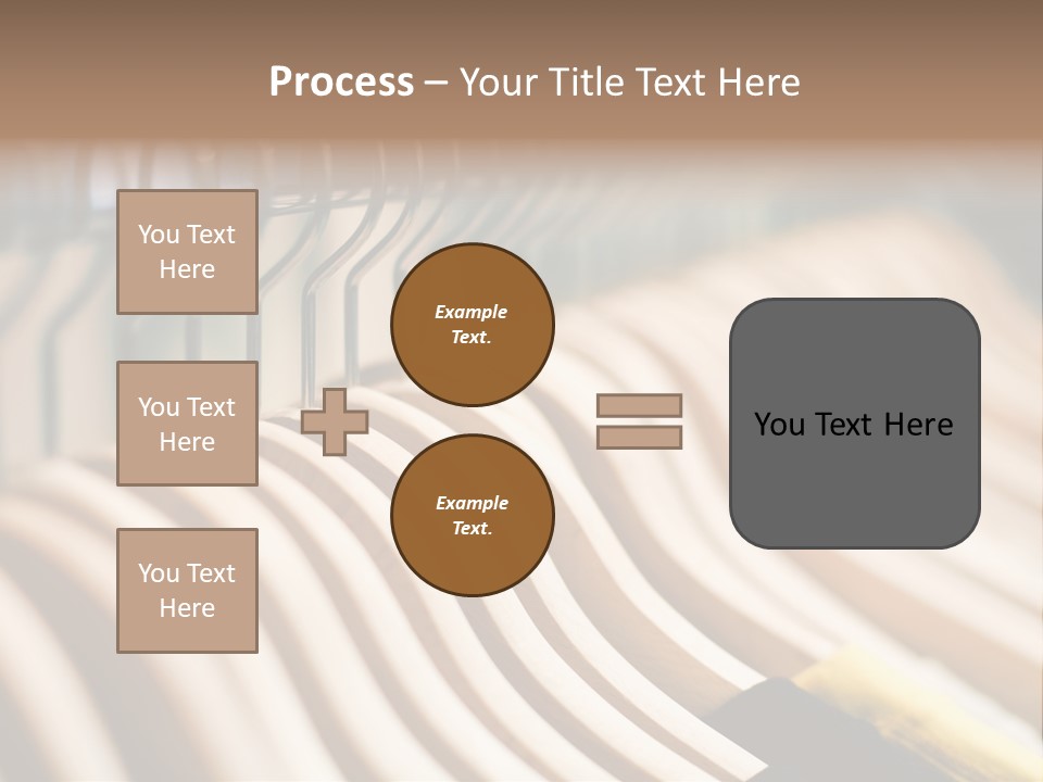 Clothes Hangers With Shirts In A Store Ready To Sell. Fashion Shopping Store Concept PowerPoint Template