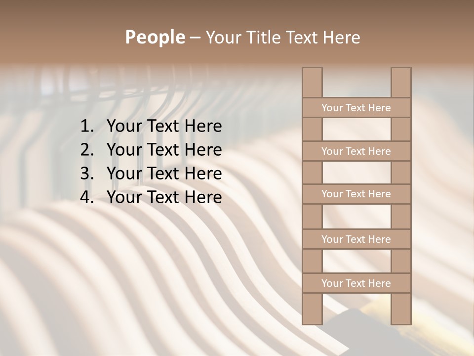 Clothes Hangers With Shirts In A Store Ready To Sell. Fashion Shopping Store Concept PowerPoint Template