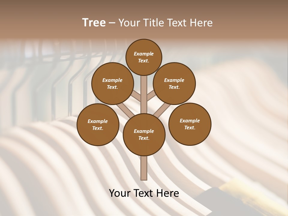 Clothes Hangers With Shirts In A Store Ready To Sell. Fashion Shopping Store Concept PowerPoint Template