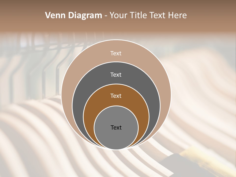 Clothes Hangers With Shirts In A Store Ready To Sell. Fashion Shopping Store Concept PowerPoint Template