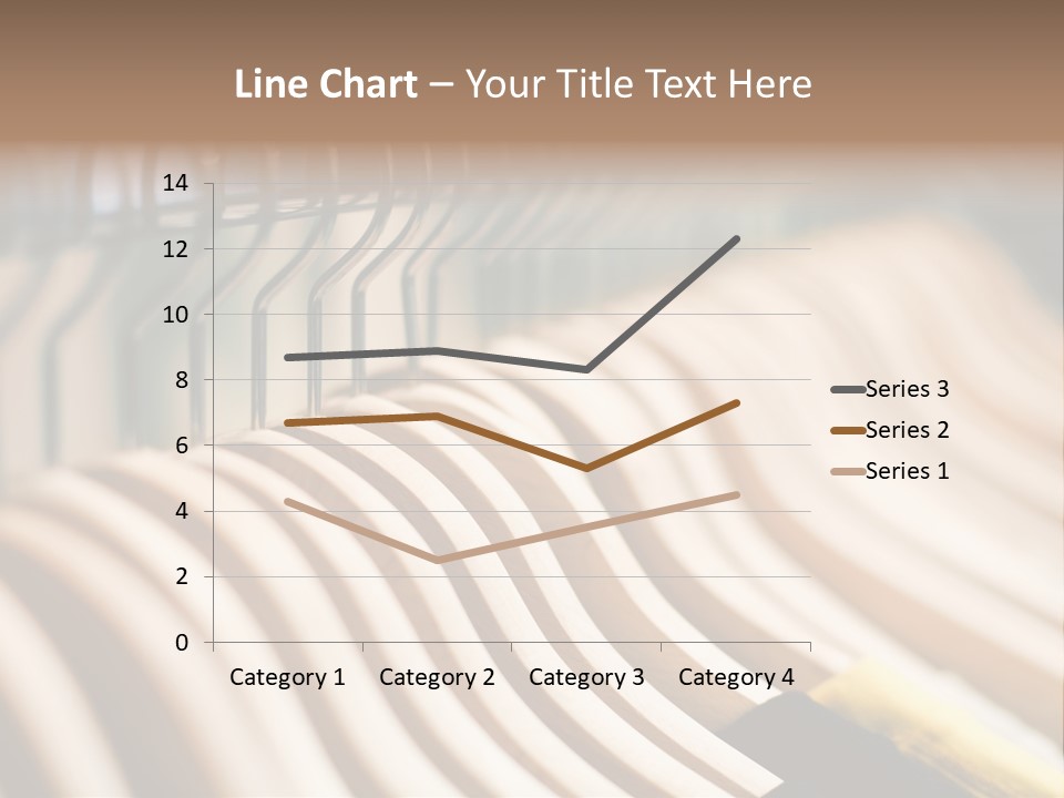 Clothes Hangers With Shirts In A Store Ready To Sell. Fashion Shopping Store Concept PowerPoint Template