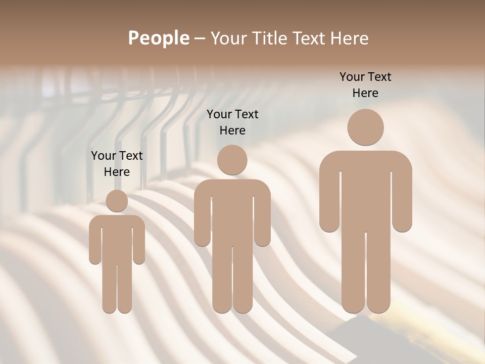 Clothes Hangers With Shirts In A Store Ready To Sell. Fashion Shopping Store Concept PowerPoint Template