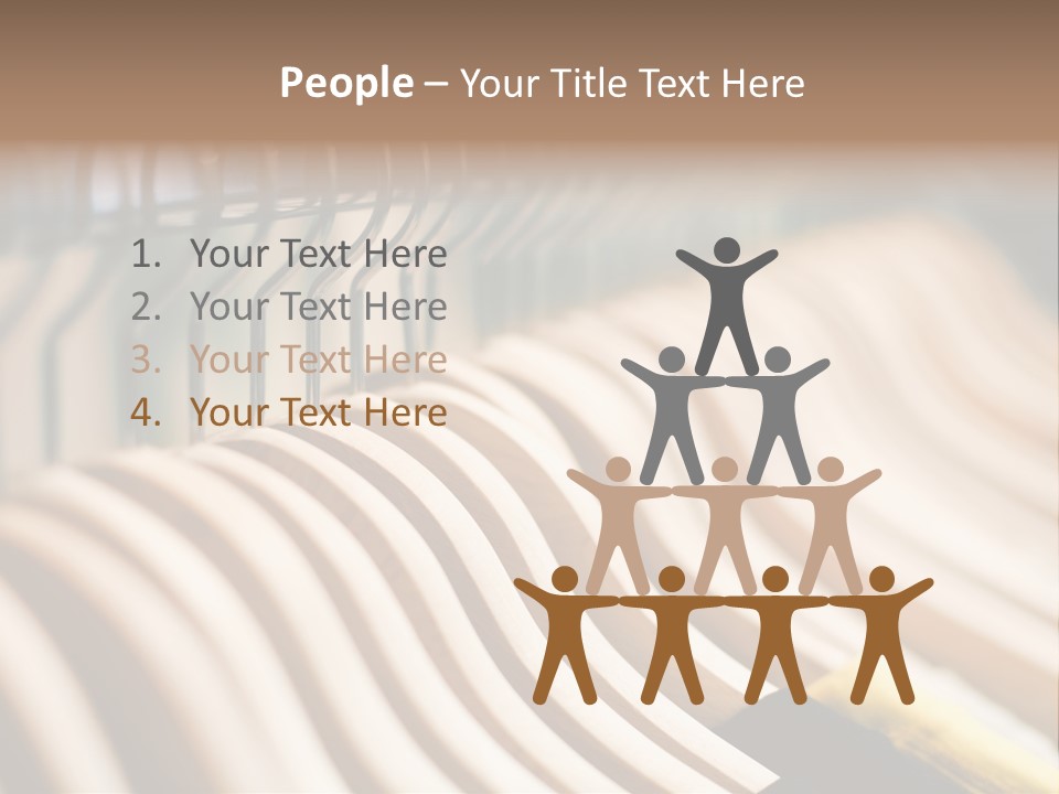 Clothes Hangers With Shirts In A Store Ready To Sell. Fashion Shopping Store Concept PowerPoint Template