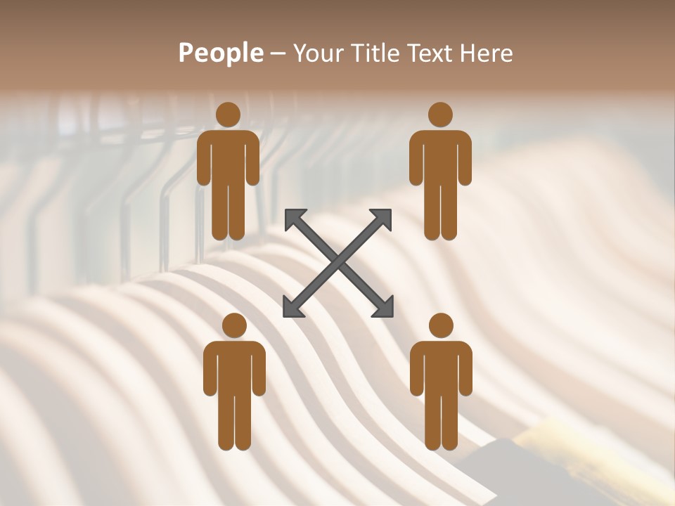 Clothes Hangers With Shirts In A Store Ready To Sell. Fashion Shopping Store Concept PowerPoint Template