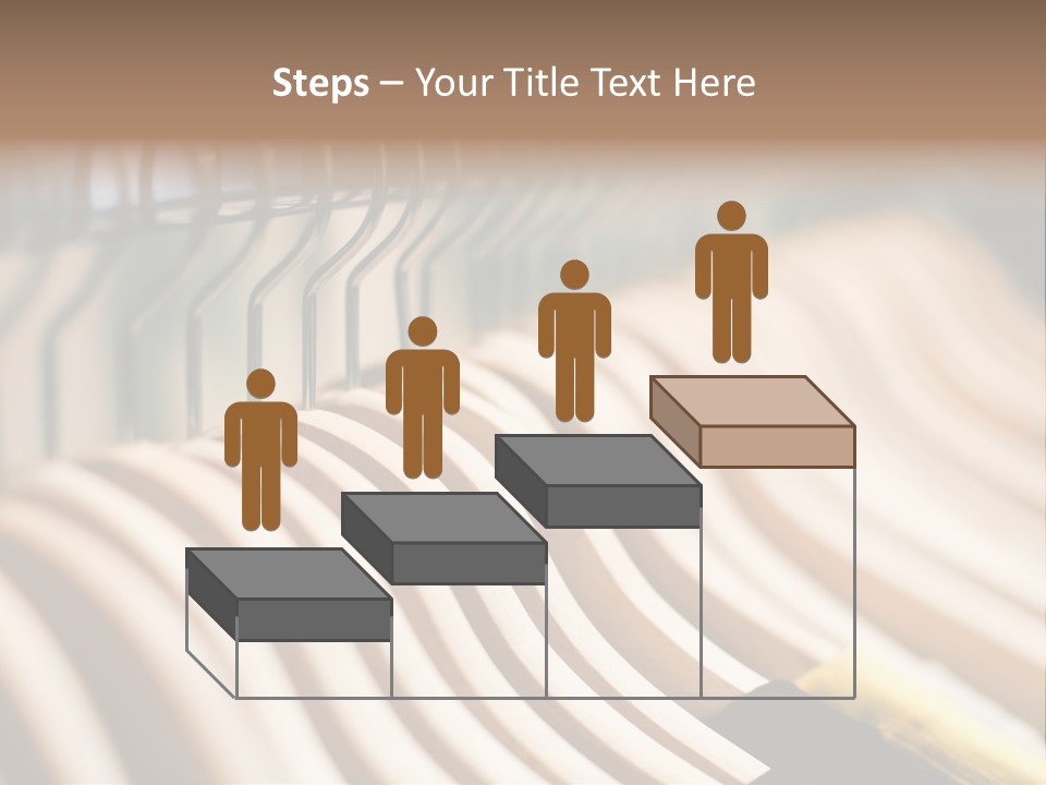 Clothes Hangers With Shirts In A Store Ready To Sell. Fashion Shopping Store Concept PowerPoint Template