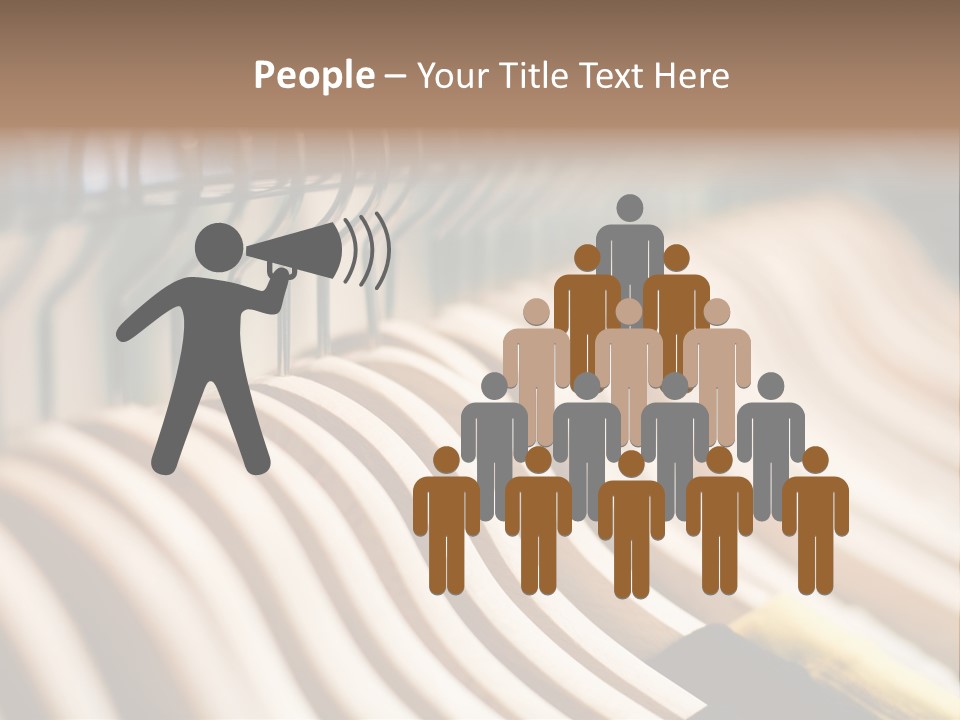 Clothes Hangers With Shirts In A Store Ready To Sell. Fashion Shopping Store Concept PowerPoint Template