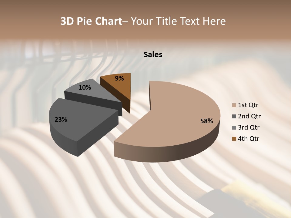 Clothes Hangers With Shirts In A Store Ready To Sell. Fashion Shopping Store Concept PowerPoint Template