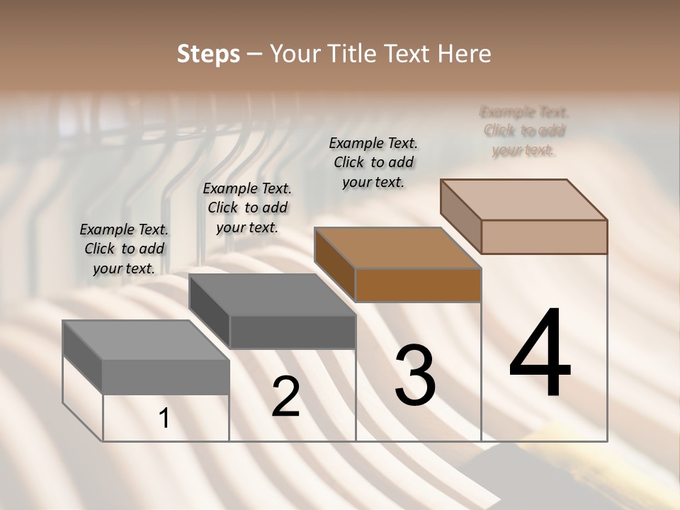 Clothes Hangers With Shirts In A Store Ready To Sell. Fashion Shopping Store Concept PowerPoint Template