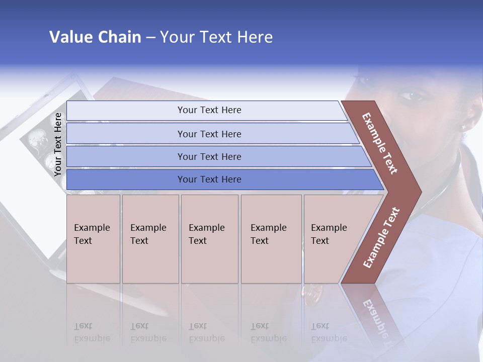 Nurse At Computer - African American PowerPoint Template