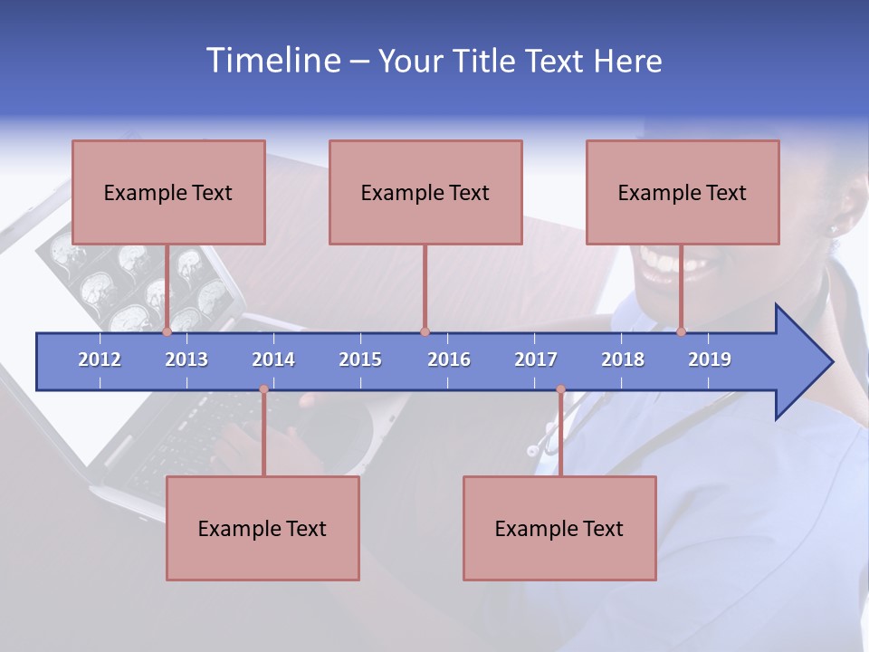 Nurse At Computer - African American PowerPoint Template