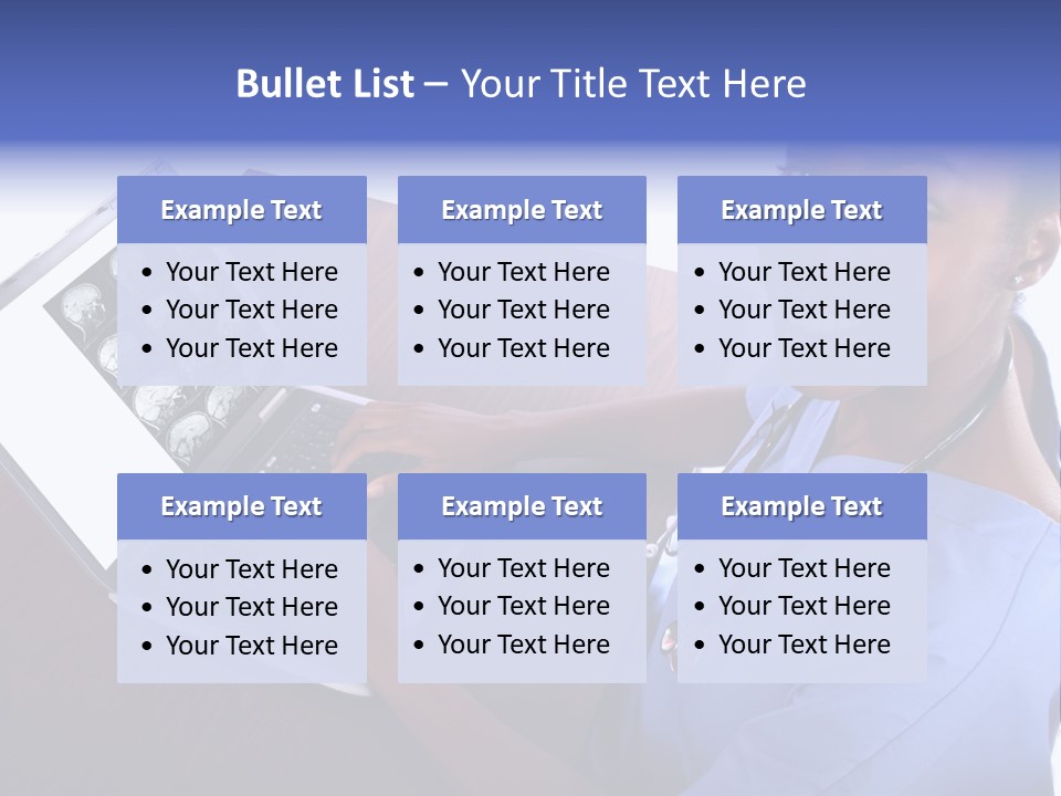 Nurse At Computer - African American PowerPoint Template