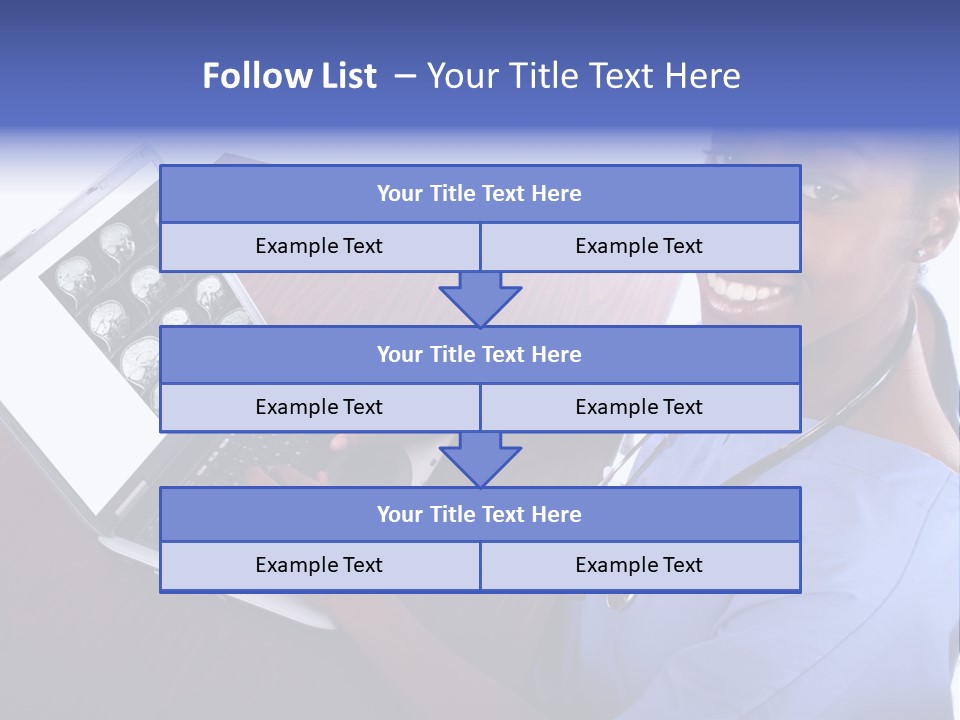 Nurse At Computer - African American PowerPoint Template
