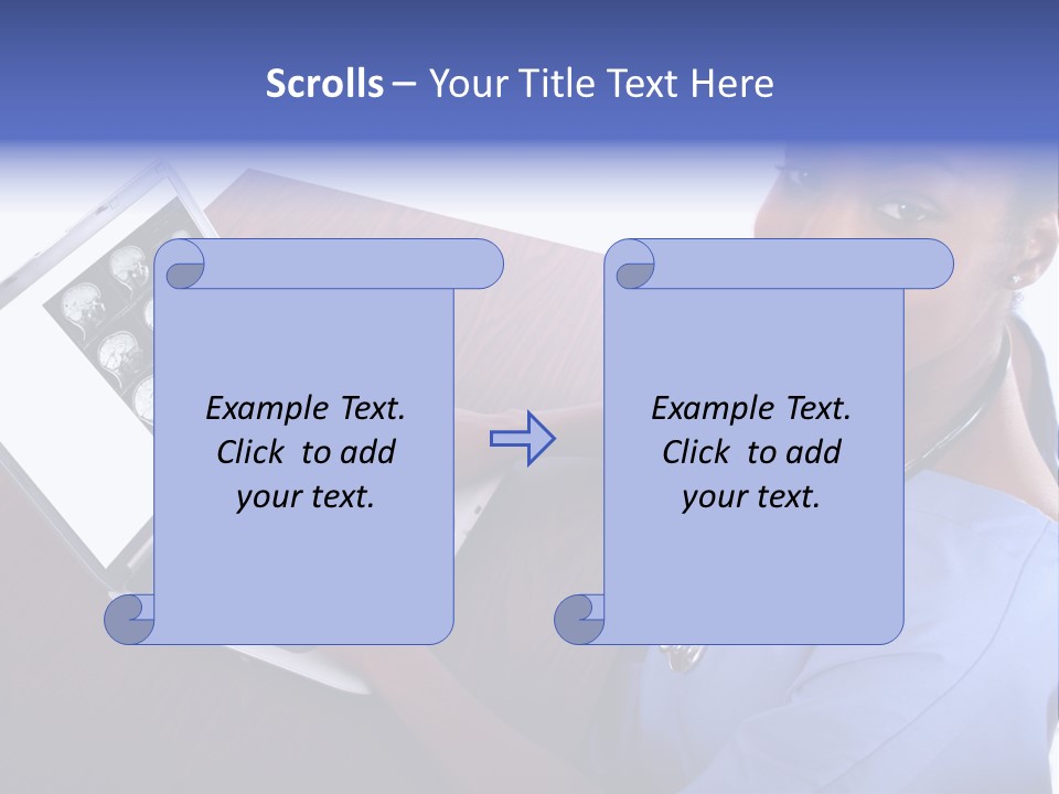 Nurse At Computer - African American PowerPoint Template