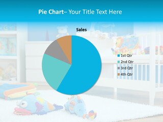 Crib And Soft Baby Toys At Children's Room. Toys Are Officially Property Released. PowerPoint Template