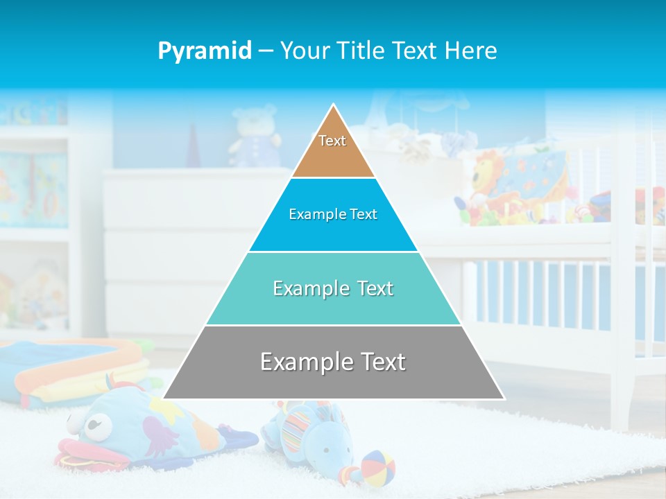 Crib And Soft Baby Toys At Children's Room. Toys Are Officially Property Released. PowerPoint Template