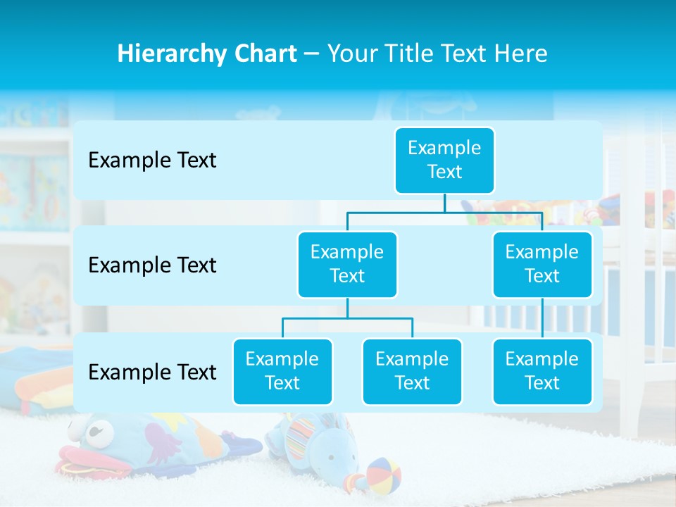 Crib And Soft Baby Toys At Children's Room. Toys Are Officially Property Released. PowerPoint Template