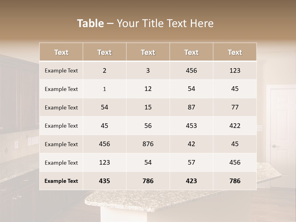 Luxury Kitchen Corner With Island Stove PowerPoint Template