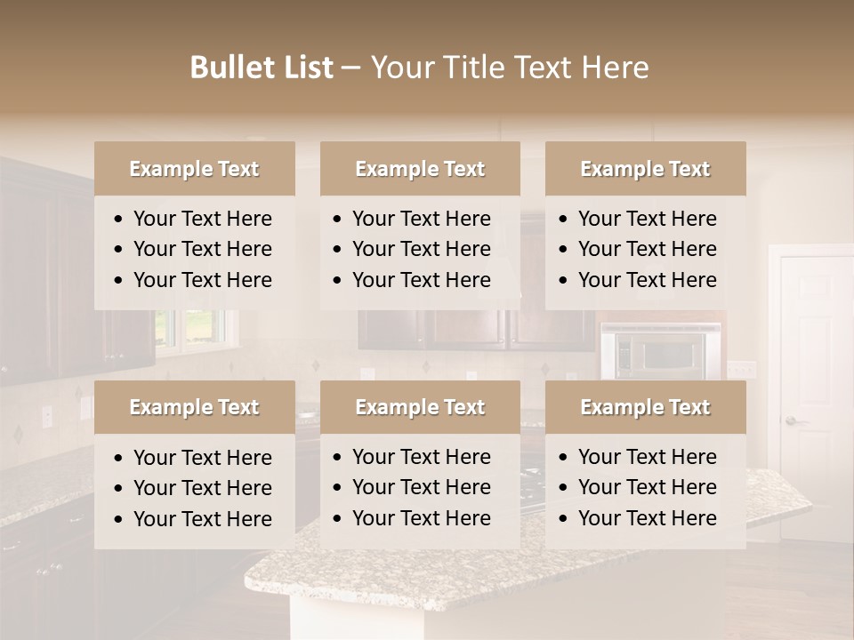 Luxury Kitchen Corner With Island Stove PowerPoint Template