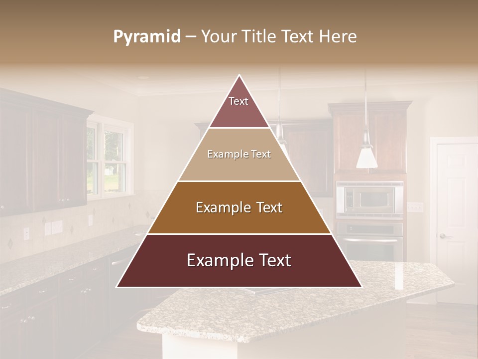 Luxury Kitchen Corner With Island Stove PowerPoint Template