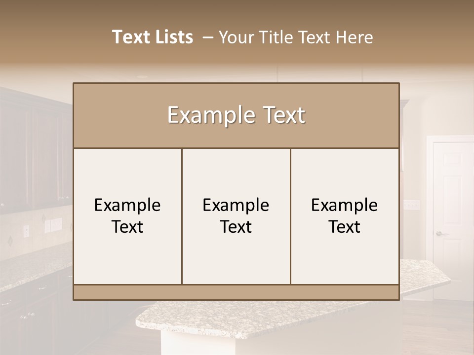 Luxury Kitchen Corner With Island Stove PowerPoint Template