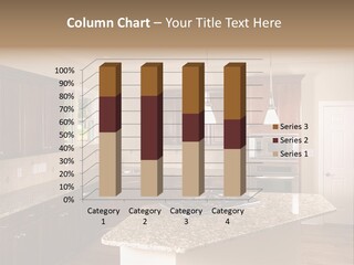 Luxury Kitchen Corner With Island Stove PowerPoint Template