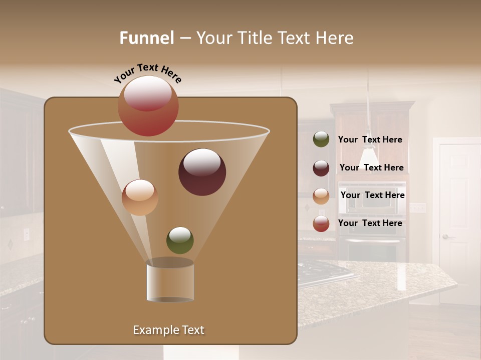 Luxury Kitchen Corner With Island Stove PowerPoint Template