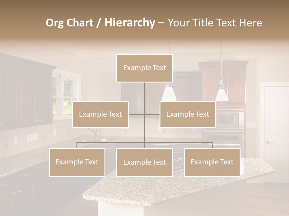 Luxury Kitchen Corner With Island Stove PowerPoint Template