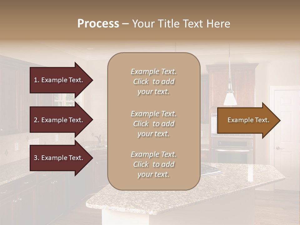 Luxury Kitchen Corner With Island Stove PowerPoint Template