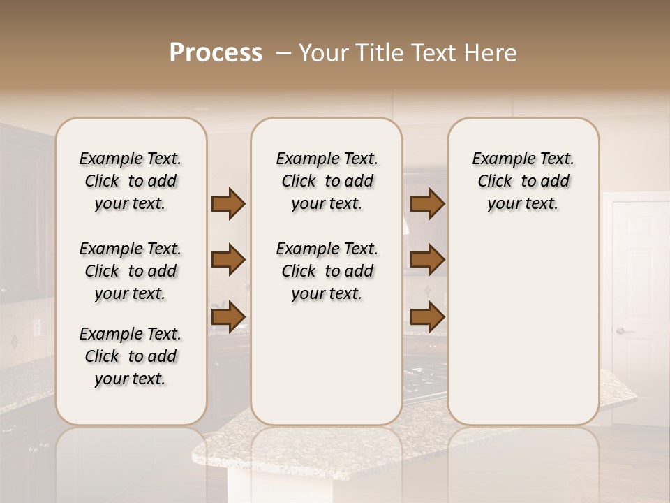 Luxury Kitchen Corner With Island Stove PowerPoint Template
