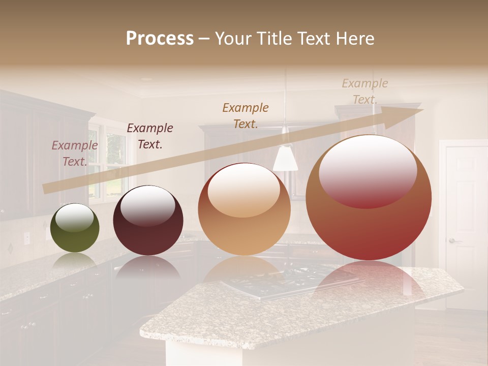 Luxury Kitchen Corner With Island Stove PowerPoint Template