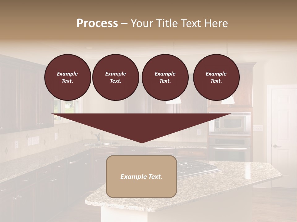 Luxury Kitchen Corner With Island Stove PowerPoint Template