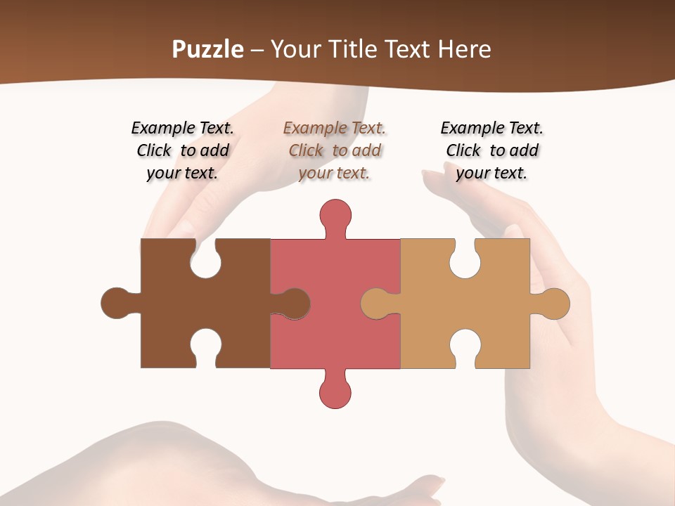 Two Hands Holding Each Other In The Middle Of A Circle PowerPoint Template