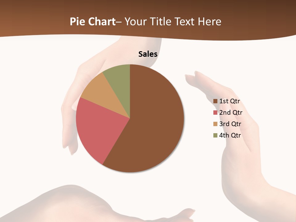 Two Hands Holding Each Other In The Middle Of A Circle PowerPoint Template