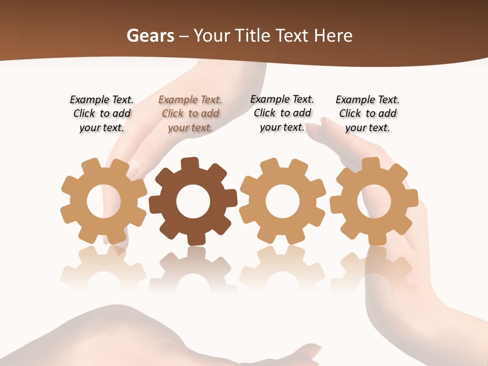 Two Hands Holding Each Other In The Middle Of A Circle PowerPoint Template