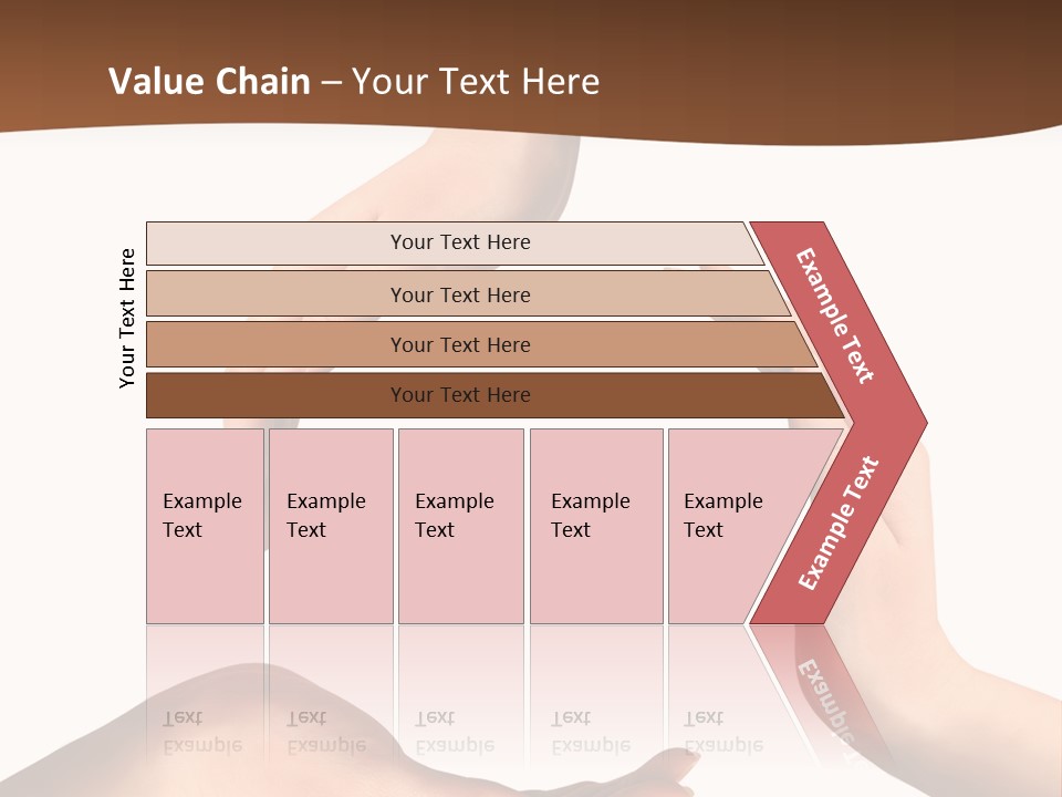 Two Hands Holding Each Other In The Middle Of A Circle PowerPoint Template