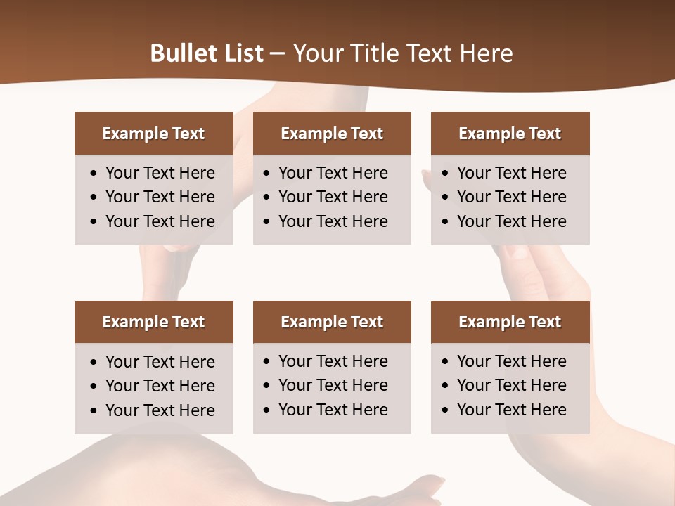 Two Hands Holding Each Other In The Middle Of A Circle PowerPoint Template