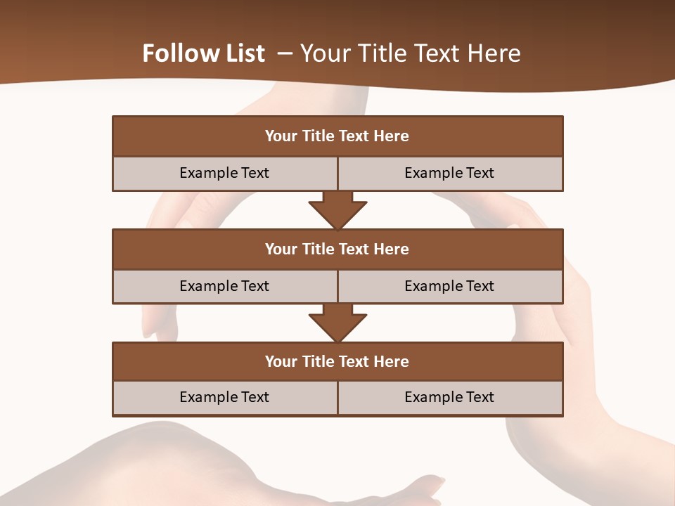 Two Hands Holding Each Other In The Middle Of A Circle PowerPoint Template