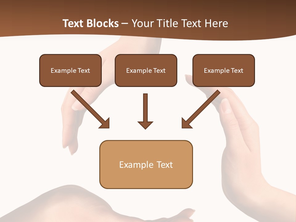 Two Hands Holding Each Other In The Middle Of A Circle PowerPoint Template