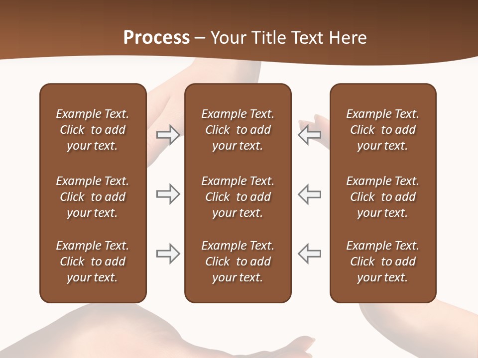 Two Hands Holding Each Other In The Middle Of A Circle PowerPoint Template