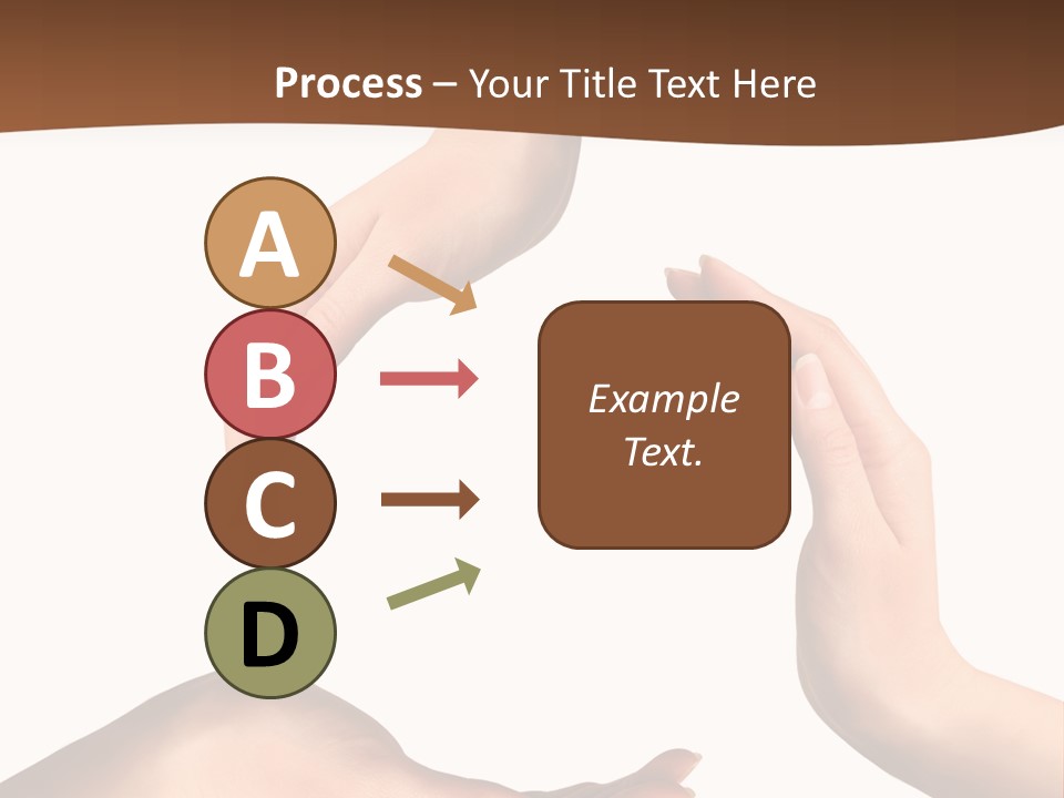 Two Hands Holding Each Other In The Middle Of A Circle PowerPoint Template