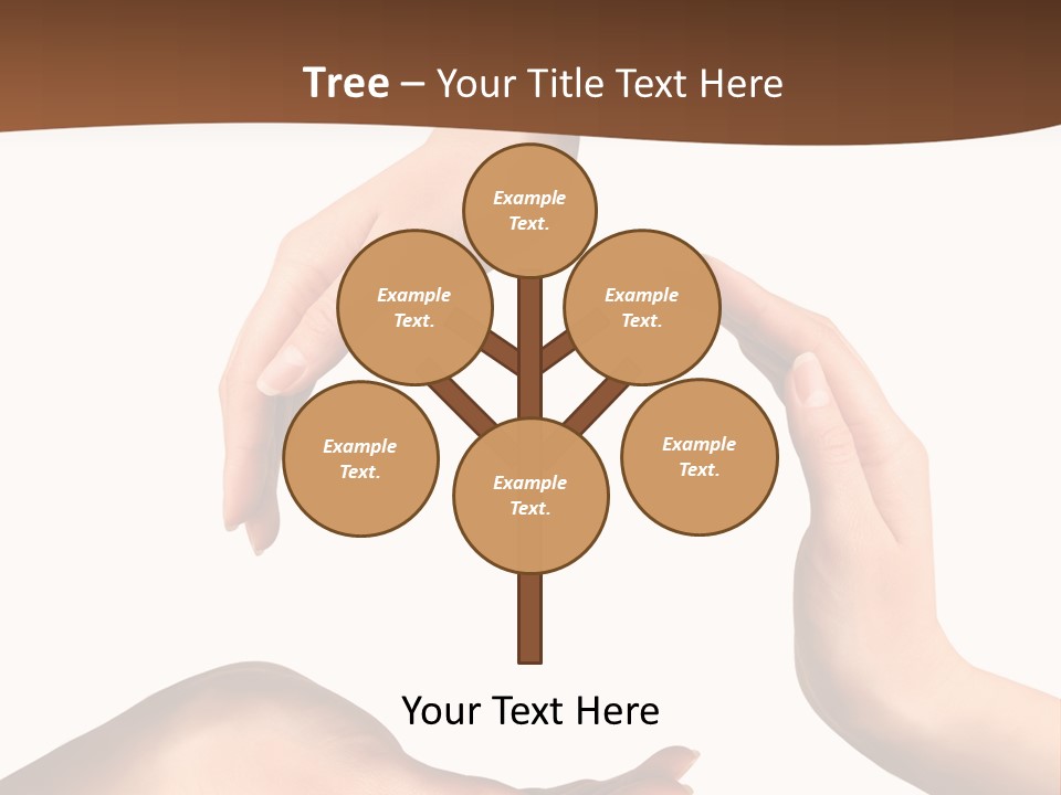Two Hands Holding Each Other In The Middle Of A Circle PowerPoint Template