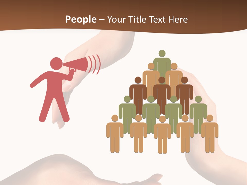 Two Hands Holding Each Other In The Middle Of A Circle PowerPoint Template