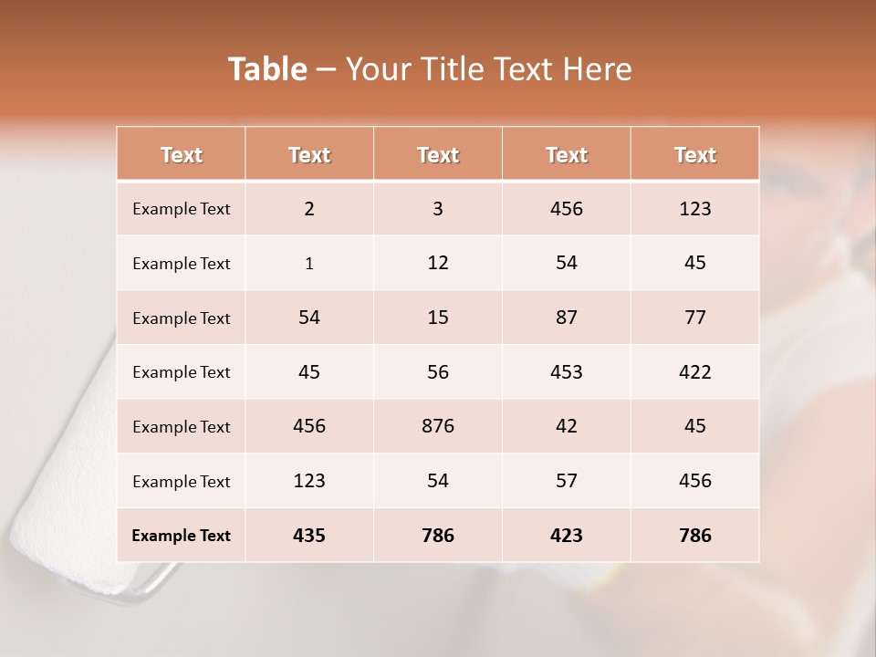 Cheerful Worker Painting A Wall With Roller PowerPoint Template