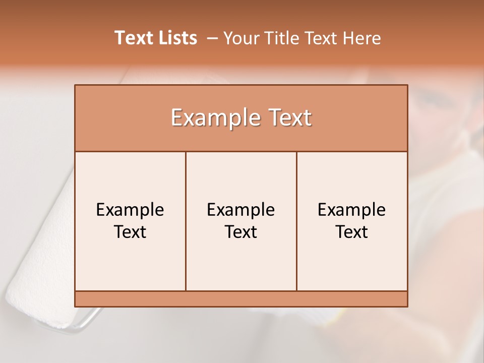 Cheerful Worker Painting A Wall With Roller PowerPoint Template