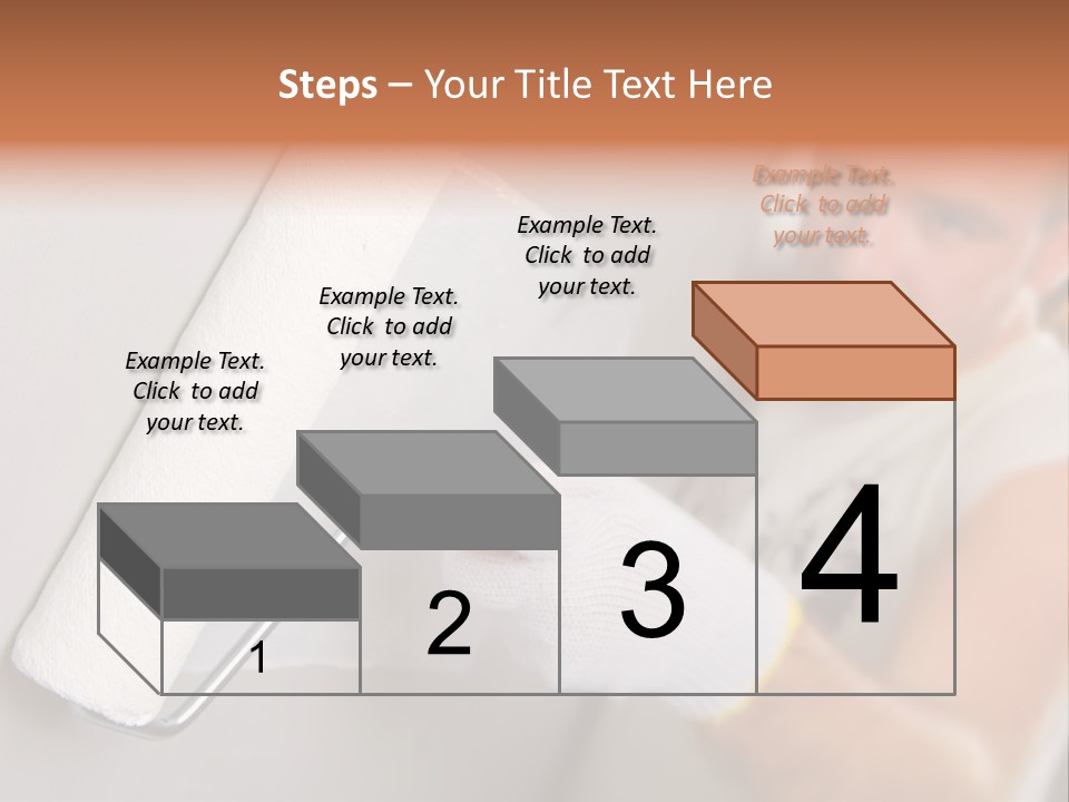 Cheerful Worker Painting A Wall With Roller PowerPoint Template