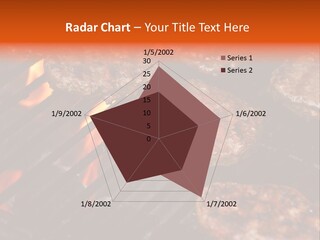 Hamburgers Cooking On Barbeque Grill With Flames PowerPoint Template