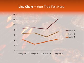 Hamburgers Cooking On Barbeque Grill With Flames PowerPoint Template